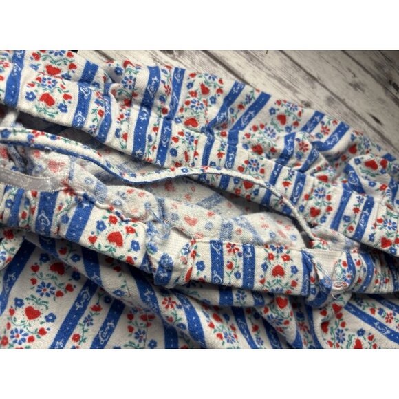 Lanz of Salzburg Womens Blue Flannel Tyrolean Pajama Pant Blue Large READ - Picture 7 of 10